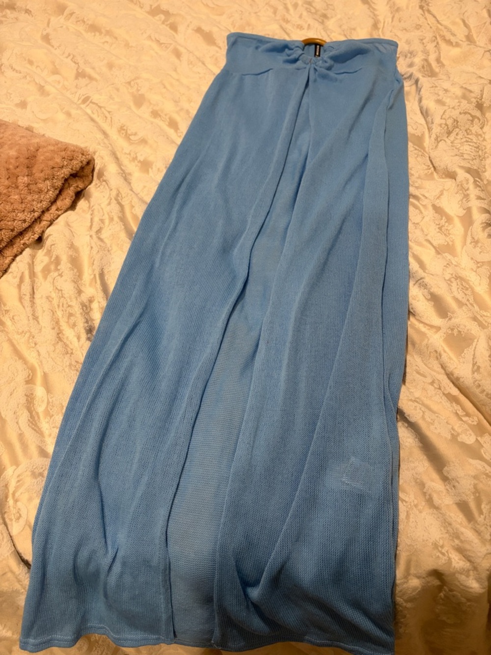 PrettyLittleThing Sky Blue Knit Skirt